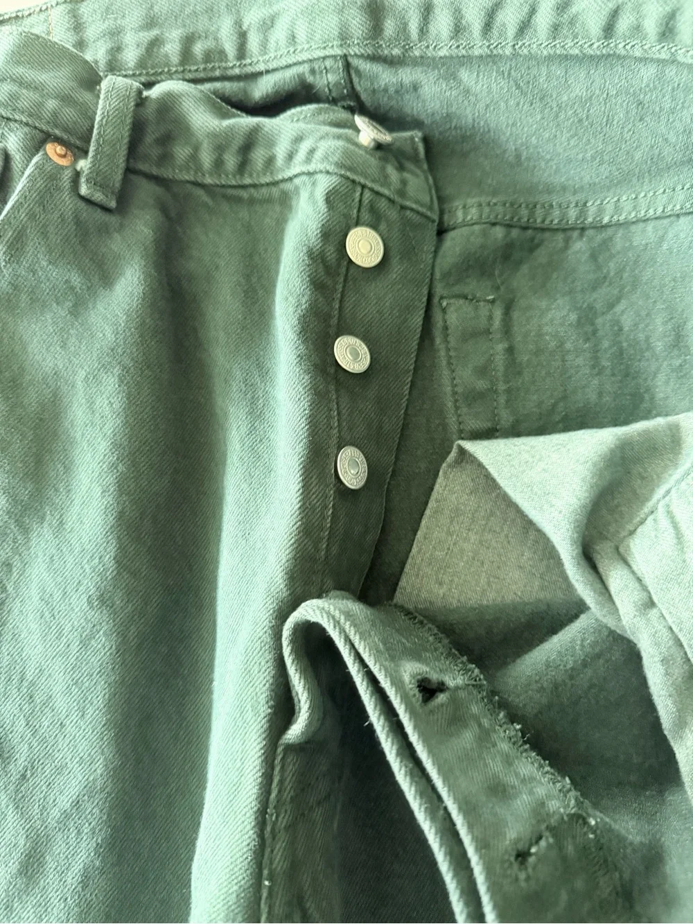 Levi's Men’s Green Jeans - Classic Back Pocket Style 501